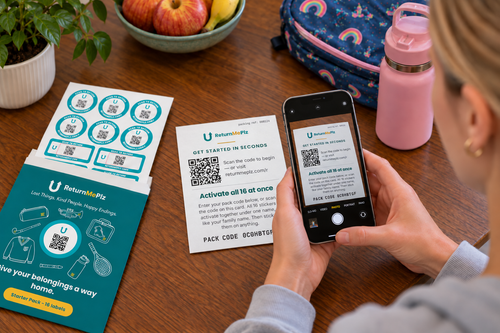 Family & School QR Label Sticker Pack