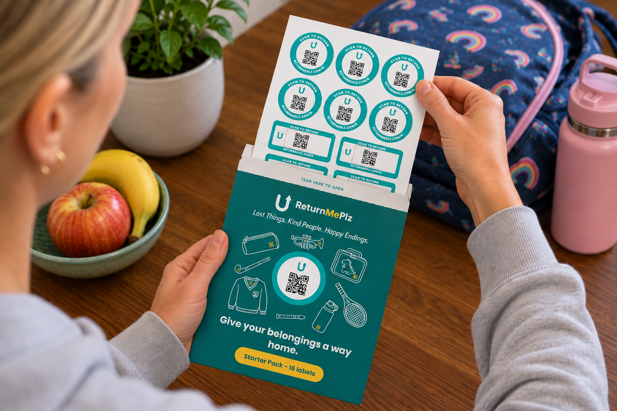 Family & School QR Label Sticker Pack